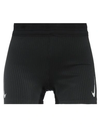 Nike Woman Shorts & Bermuda Shorts Black Size L Polyester, Elastane