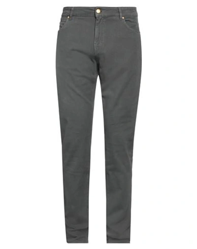 Pt Torino Man Pants Lead Size 34 Cotton, Elastane In Grey