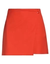 Patrizia Pepe Woman Mini Skirt Orange Size 8 Polyester, Viscose, Elastane In Orange