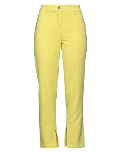 Relish Woman Pants Lime Green Size 10 Polyester, Elastane
