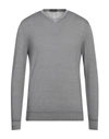 +39 Masq Man Sweater Grey Size 36 Merino Wool In Grey