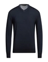 +39 Masq Man Sweater Midnight Blue Size 36 Merino Wool