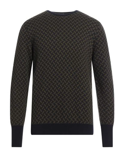 Drumohr Man Sweater Military Green Size 44 Cashmere In Green