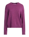 Caractere Caractère Woman Sweater Light Purple Size 2 Viscose, Polyester, Polyamide