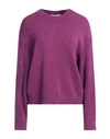Caractere Caractère Woman Sweater Mauve Size 2 Viscose, Polyester, Polyamide In Purple