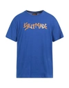 Self Made By Gianfranco Villegas Man T-shirt Blue Size Xxl Cotton