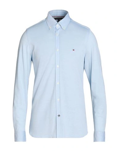 Tommy Hilfiger Man Shirt Sky Blue Size Xl Cotton