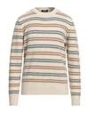 +39 Masq Man Sweater Off White Size 44 Wool, Polyamide In Off White