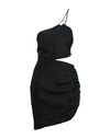 Gauge81 Midori One-shoulder Cut-out Mini Dress In Black