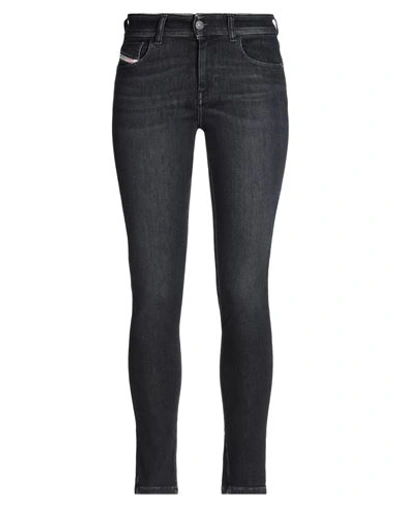 Diesel 2017 Slandy 09d96 Super Skinny Jeans Woman Jeans Black Size 27w-32l Cotton, Elastomultiester,