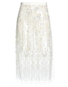 Elisabetta Franchi Woman Midi Skirt Ivory Size 8 Polyamide In White