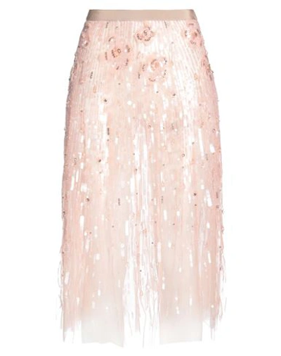 Elisabetta Franchi Woman Midi Skirt Pastel Pink Size 8 Polyamide