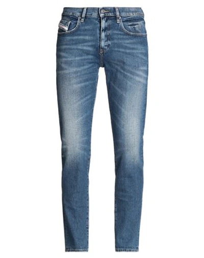 Diesel 2019 D-strukt 007l1 Slim Jeans Man Jeans Blue Size 33w-32l Cotton, Hemp, Elastane