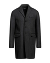 Dsquared2 Man Coat Charcoal Size 42 Virgin Wool, Polyamide, Elastane In Grey