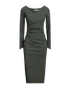 Chiara Boni La Petite Robe Woman Midi Dress Military Green Size 10 Polyamide, Elastane