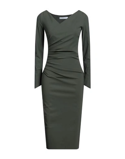 Chiara Boni La Petite Robe Woman Midi Dress Dark Green Size 10 Polyamide, Elastane In Green