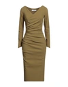 Chiara Boni La Petite Robe Woman Midi Dress Military Green Size 2 Polyamide, Elastane In Green
