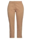 Alpha Studio Woman Pants Camel Size 4 Cotton, Elastane In Beige