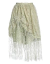 Ermanno Scervino Woman Midi Skirt Sage Green Size 4 Polyester, Polyamide In Sage Green