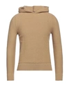 +39 Masq Man Sweater Camel Size 44 Polyamide, Acrylic, Wool In Beige