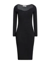 Rinascimento Woman Midi Dress Black Size M/l Viscose, Elastane