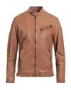 MASTERPELLE MASTERPELLE MAN JACKET CAMEL SIZE XL LEATHER