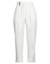 Peserico Woman Pants White Size 8 Cotton, Elastane