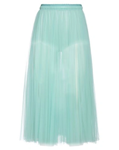 Elisabetta Franchi Woman Midi Skirt Turquoise Size 4 Acetate, Polyamide, Elastane In Blue