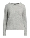 Bellwood Woman Sweater Grey Size M Alpaca Wool, Polyamide, Virgin Wool