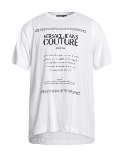 Versace Jeans Couture Man T-shirt White Size L Cotton