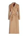 Max & Co Wool Long Run Wrap Coat In Beige