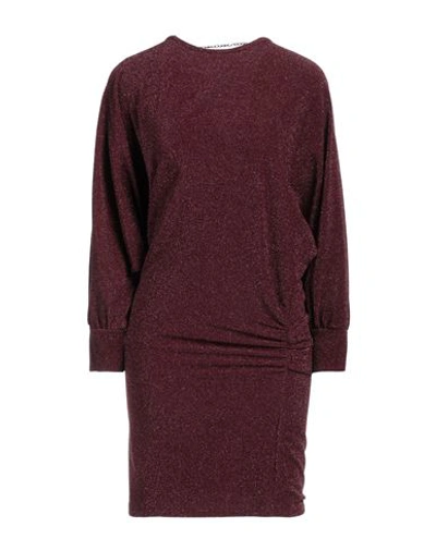 Gai Mattiolo Woman Mini Dress Plum Size 8 Polyester, Viscose, Nylon, Elastane In Purple