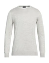 Drumohr Man Sweater Light Grey Size 42 Silk