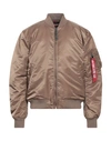 Alpha Industries Ma-1 Vf 59 Jkt Man Jacket Khaki Size Xl Nylon In Beige