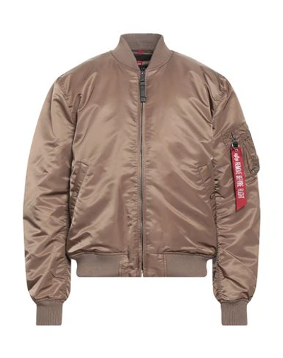 Alpha Industries Ma-1 Vf 59 Jkt Man Jacket Khaki Size Xl Nylon In Beige