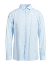 Siviglia Man Shirt Sky Blue Size 16 ½ Cotton, Polyester
