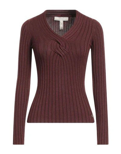 Guess Woman Sweater Cocoa Size S Viscose, Polyamide In Brown