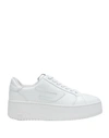 Diesel S-athene Bold X Woman Sneakers White Size 8.5 Bovine Leather