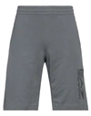 Ea7 Man Shorts & Bermuda Shorts Lead Size Xs Cotton In Grey