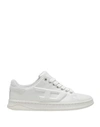 Diesel S-athene Low W Woman Sneakers Ivory Size 8 Bovine Leather In White