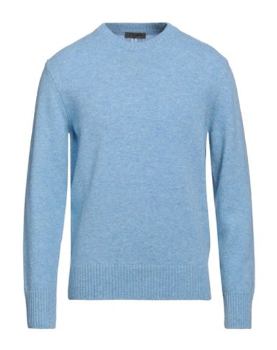 +39 Masq Man Sweater Light Blue Size 40 Wool