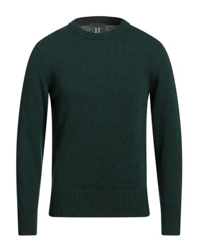 +39 Masq Man Sweater Dark Green Size 38 Merino Wool, Cashmere In Green