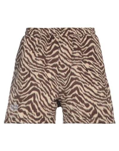 Pleasures Man Shorts & Bermuda Shorts Brown Size M Polyester, Wool