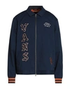 Vans Edler Station Jacket Man Jacket Navy Size L Cotton, Elastane In Navy Blue