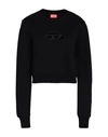 Diesel Cropped Sweatshirt With Distinctive Logo Detail In Black