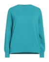 Aragona Woman Sweater Turquoise Size 8 Cashmere In Blue
