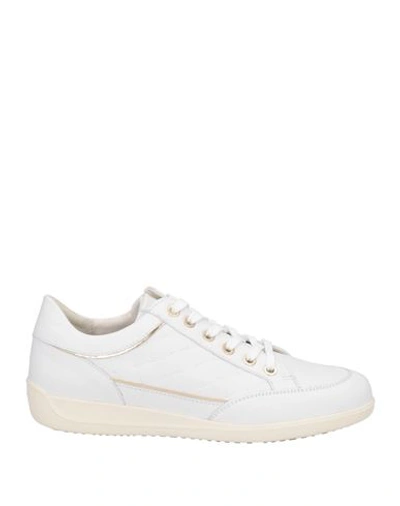 Geox Woman Sneakers White Size 8 Soft Leather