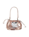 Corsia Woman Handbag Rose Gold Size - Textile Fibers, Soft Leather In Rose Gold
