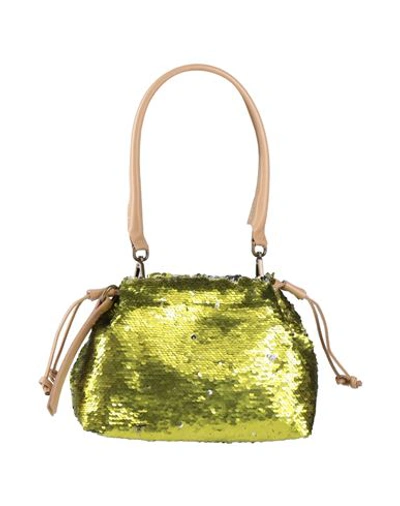 Corsia Woman Handbag Lime Green Size - Textile Fibers, Soft Leather