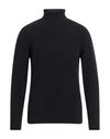 +39 Masq Man Turtleneck Midnight Blue Size 46 Cotton, Polyamide, Elastane In Blue